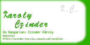 karoly czinder business card